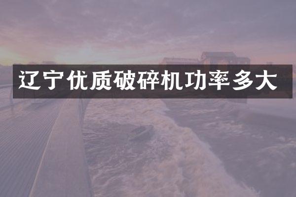 辽宁优质破碎机功率多大