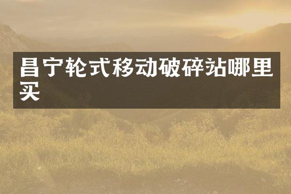 昌宁轮式移动破碎站哪里买